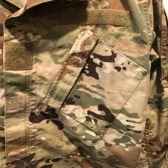 US Military Offical Issue Woodland Camp Jacket Medium Long Insect Repellant L/S - Picture 5 of 8